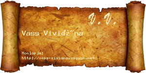 Vass Viviána névjegykártya